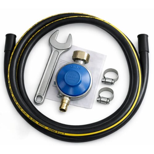 Plinski set crijevo 1,5 m, 2 šelne, ključ, regulator 1kg (57170)